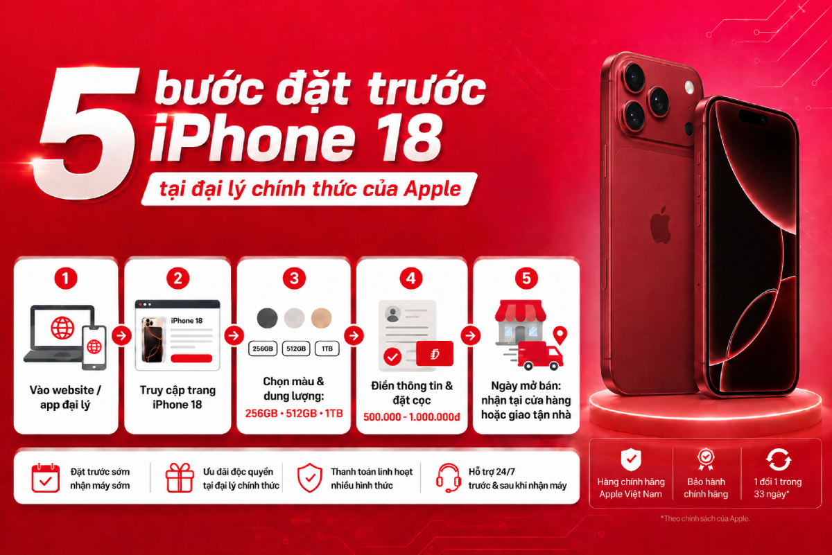 Hướng dẫn đặt trước iPhone 18