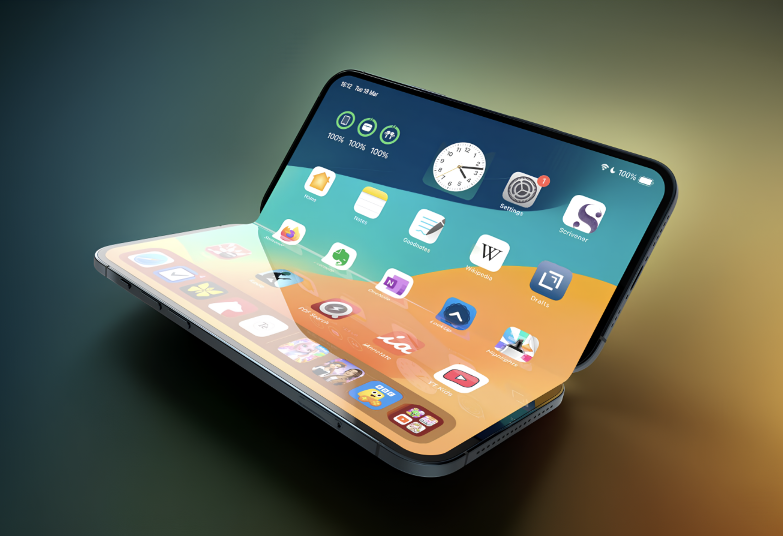 Phiên bản iPhone 18 Fold 512GB được dự đoán sẽ là lựa chọn lưu trữ cân bằng nhất giữa hiệu năng đa nhiệm và dung lượng sử dụng lâu dài (Nguồn: Internet)
