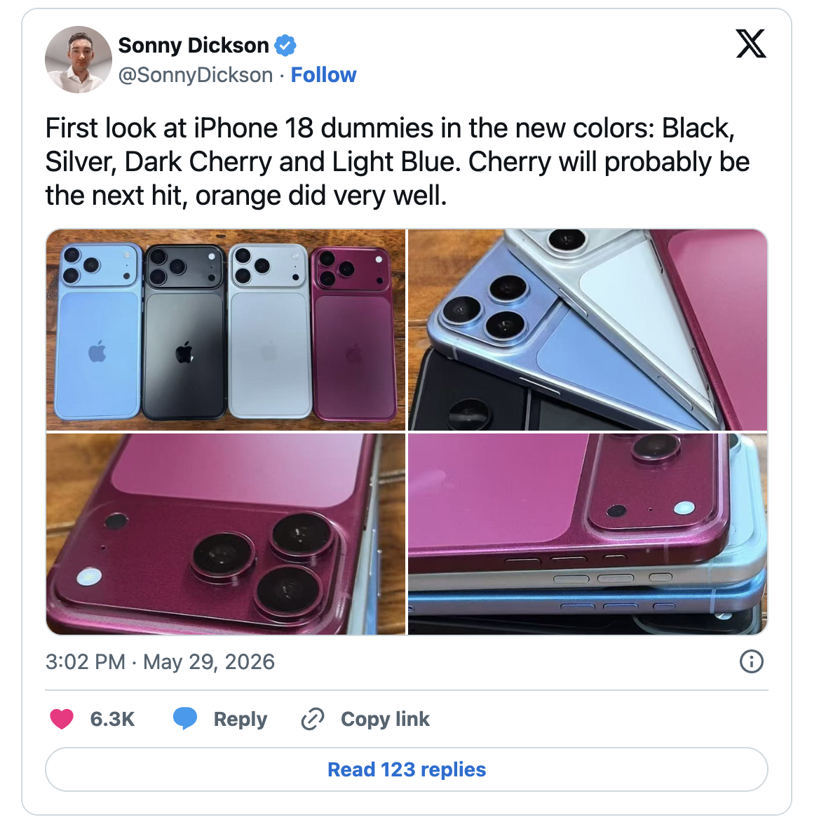 Dummy model iPhone 18 Pro Max