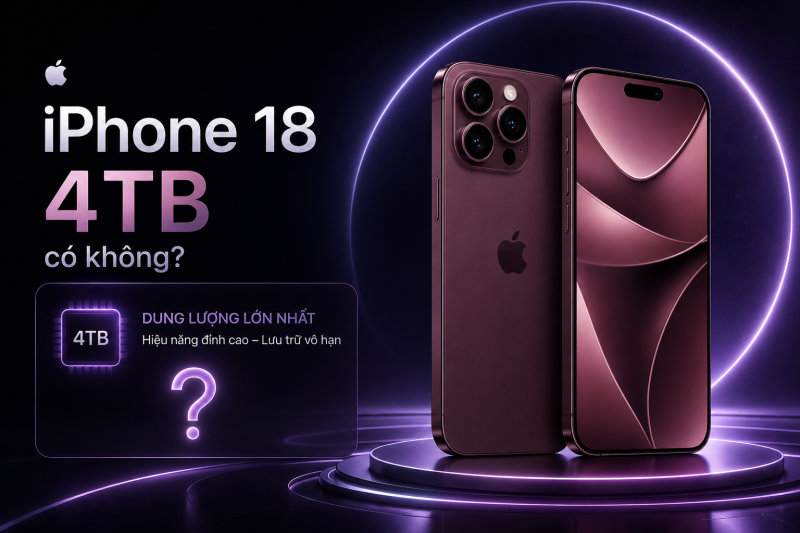 Theo nguồn tin tổng hợp, iPhone Ultra ghi nhận dung lượng 256GB, 512GB v&agrave; 1TB chỉ 3 tầng, kh&ocirc;ng c&oacute; 2TB