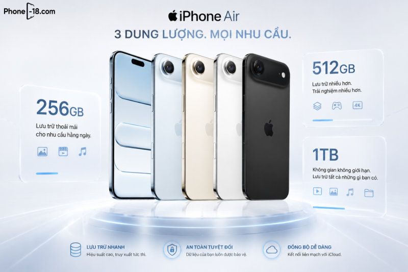 iPhone Air vốn đặc trưng bởi các màu sắc khá trung tính và phổ thông