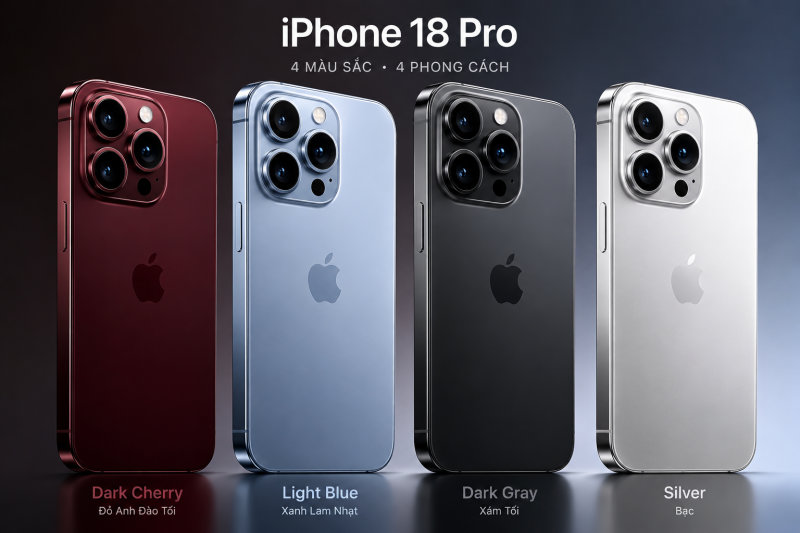 4 màu sắc đang được dự đoán sẽ xuất hiện trên iPhone 18 Pro/ Pro Max