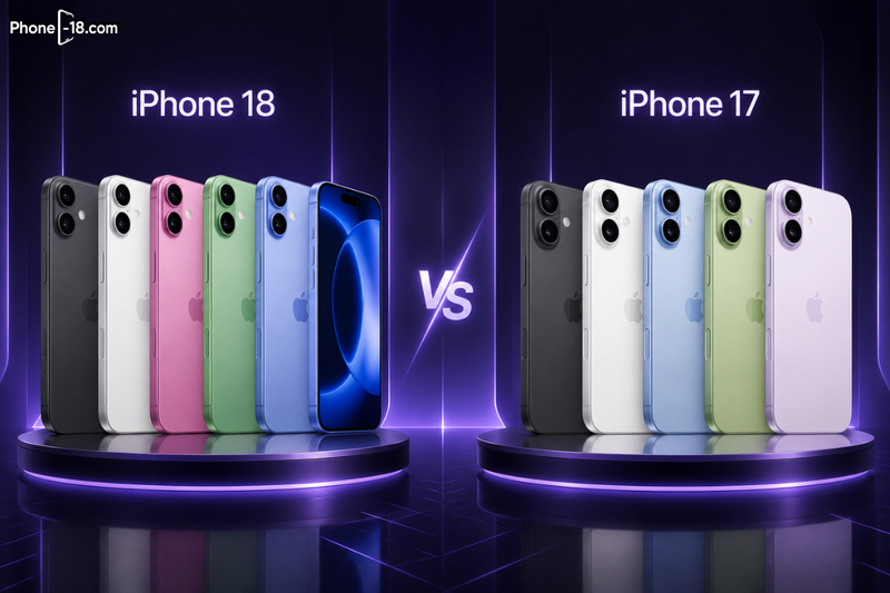 So sánh màu sắc iPhone 18 và iPhone 17