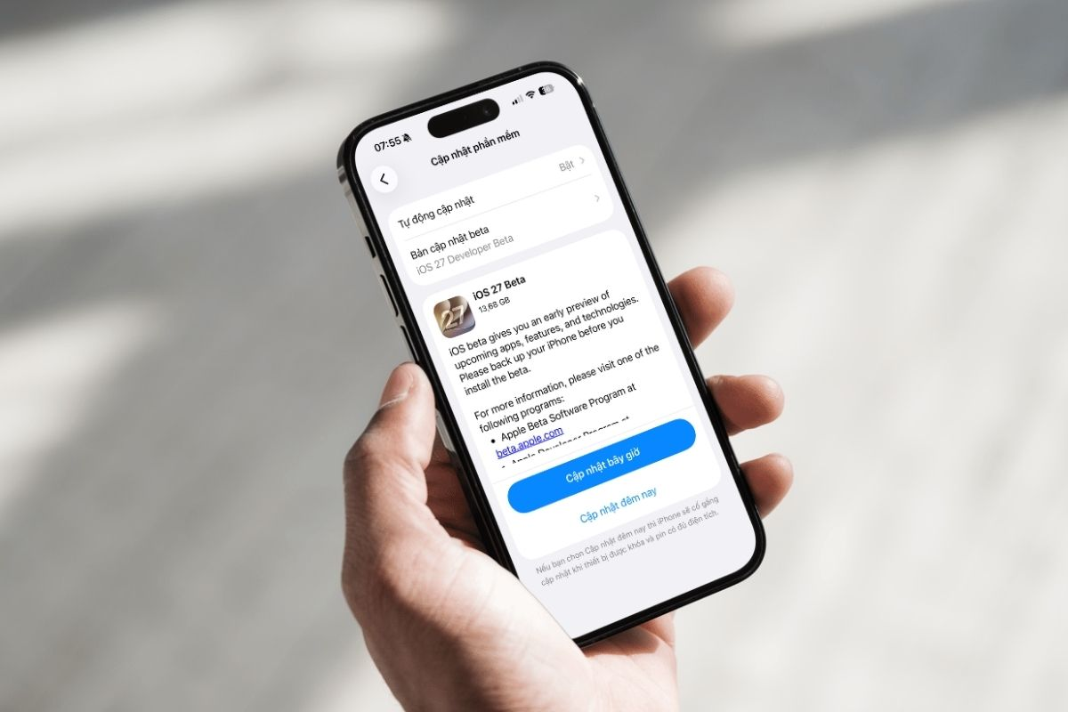 Cập nhật iOS để có thể có đủ các tính năng của iPhone
