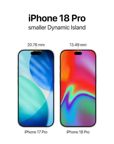 So sánh kích cỡ của iPhone 18 Pro và iPhone 17 Pro