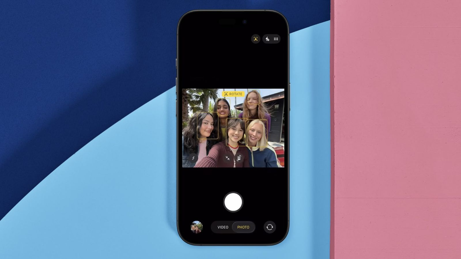 Bạn có thể điều chỉnh tỉ lệ khung hình với iPhone 18 Center Stage