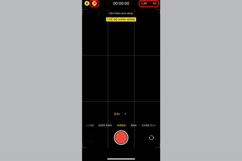 iPhone 18 chế độ Hành Động Action Mode