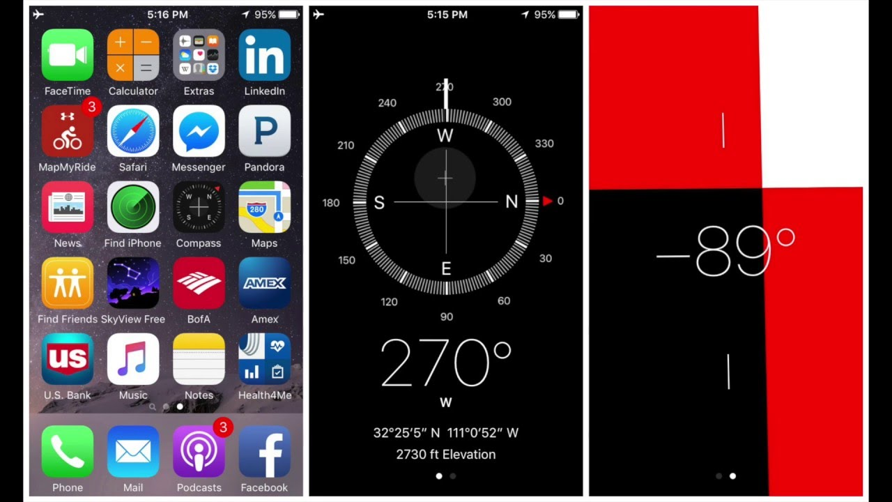 Khi iPhone lệch khỏi hướng đã khóa, một dải màu đỏ sẽ xuất hiện để biểu thị mức độ sai lệch (Nguồn: Internet)