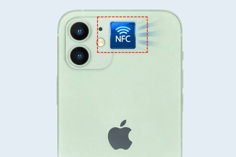 Vị trí chip NFC thường nằm bên cạnh cụm camera sau