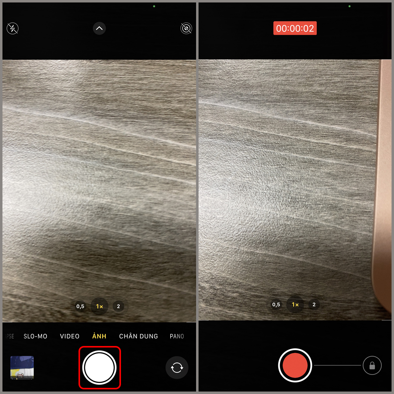 Chế độ Quick take trên iPhone 18 (Nguồn ảnh: TopZone)